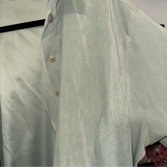 Sage Green Croft & Barrow Stretch Button Down Blouse - Picture 7 of 10